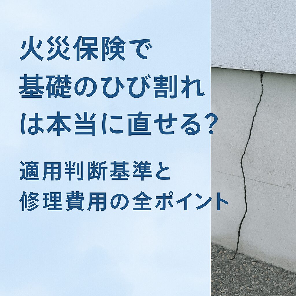 火災保険で基礎のひび割れは本当に直せる？適用判断基準と修理費用の全ポイント | 火災保険の給付金申請サポート相談窓口